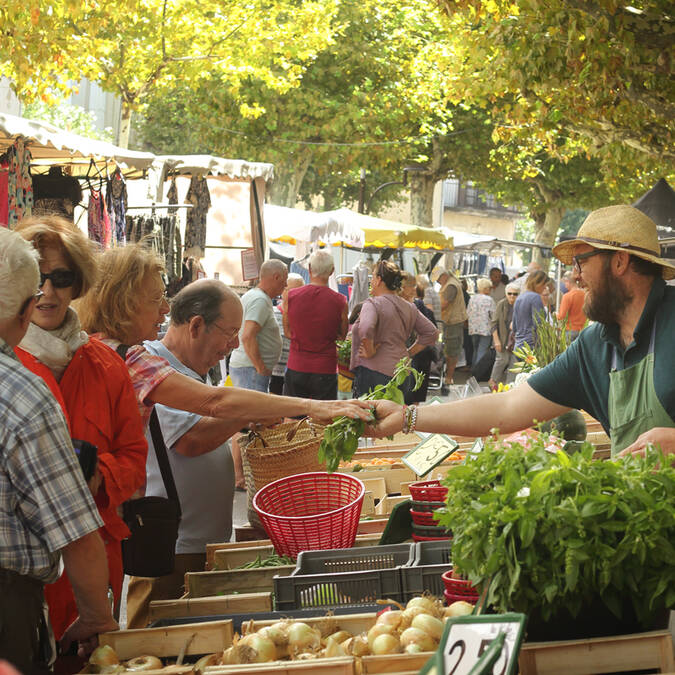 The market at Saint-Chinian ©G.Souche